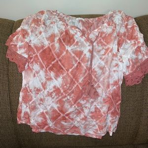 Tie dyed top with tassels
